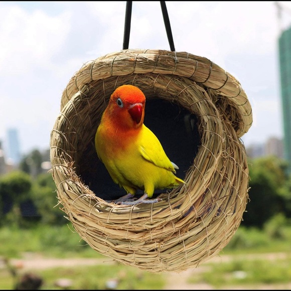 NestStraw, Woven Straw Nest Rattan BirdsNest Parrot Supplies brand new - Picture 7 of 7